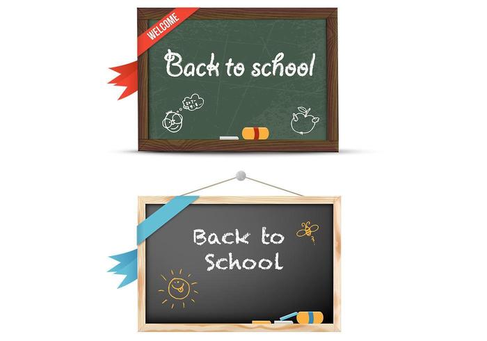 Zurück zur Schule Chalkboard Vector Pack