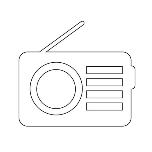 Radio ikon vektor illustration