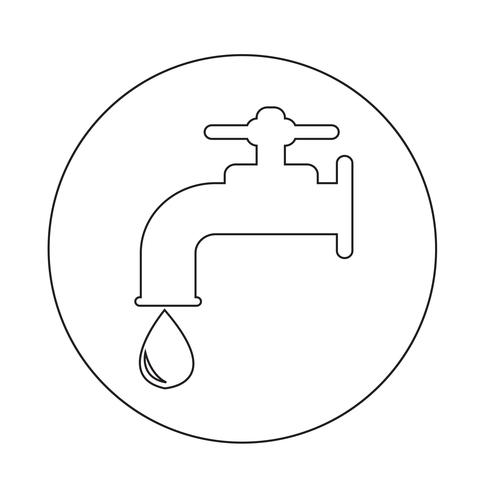 Wasserhahn-Symbol vektor
