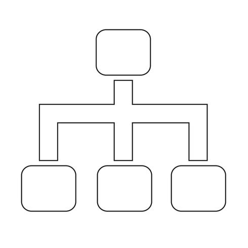 Tree Struktur ikon vektor illustration
