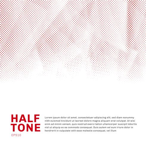 Abstrakt röd halvton mall låg poly trendig på vit bakgrund med kopia utrymme. Du kan använda för hemsida, broschyr, flygblad, omslag, banner etc. vektor