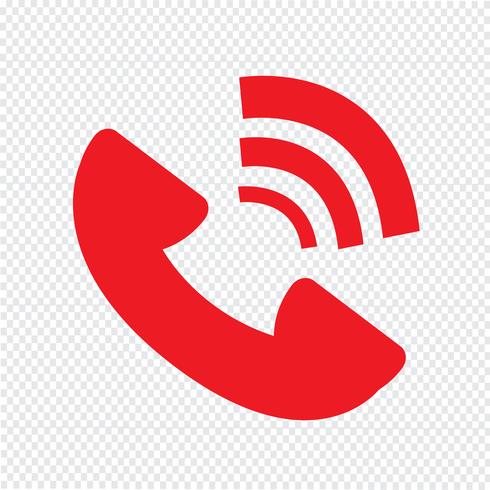 Telefon symbol ikon vektor illustration