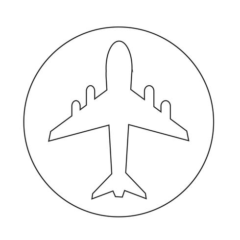 flygplan ikon vektor