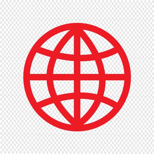 Globe jorden ikon vektor illustration