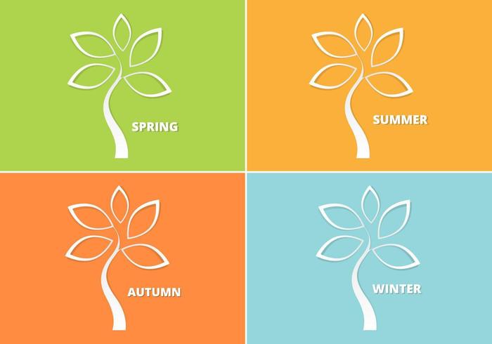 Ausschnitt Seasonal Tree Vector Pack