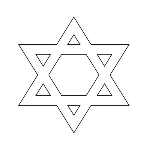 Star David ikon vektor illustration