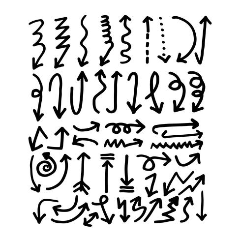 Handtecknad pilikon vektor