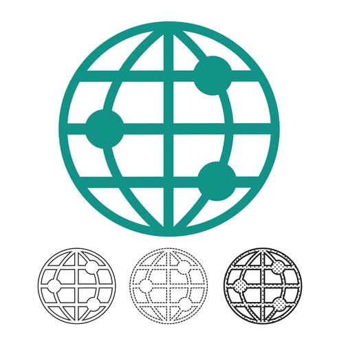 Globus-Vektor-Symbol vektor