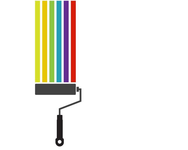 Paint Logo Mall vektor ikon illustration