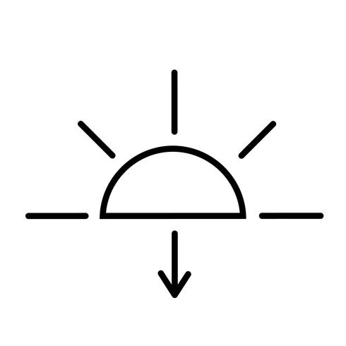 solnedgång ikon vektor