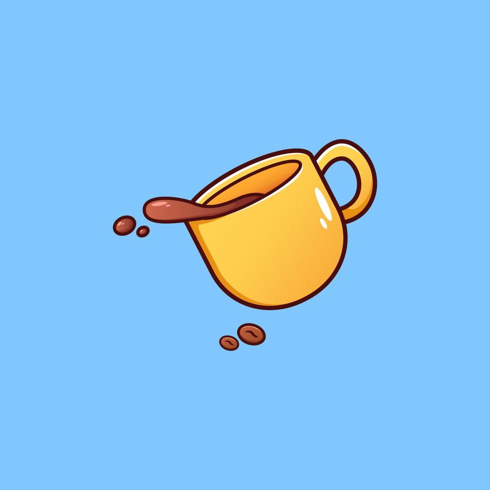 eine Tasse Kaffee-Vektor-Illustration vektor