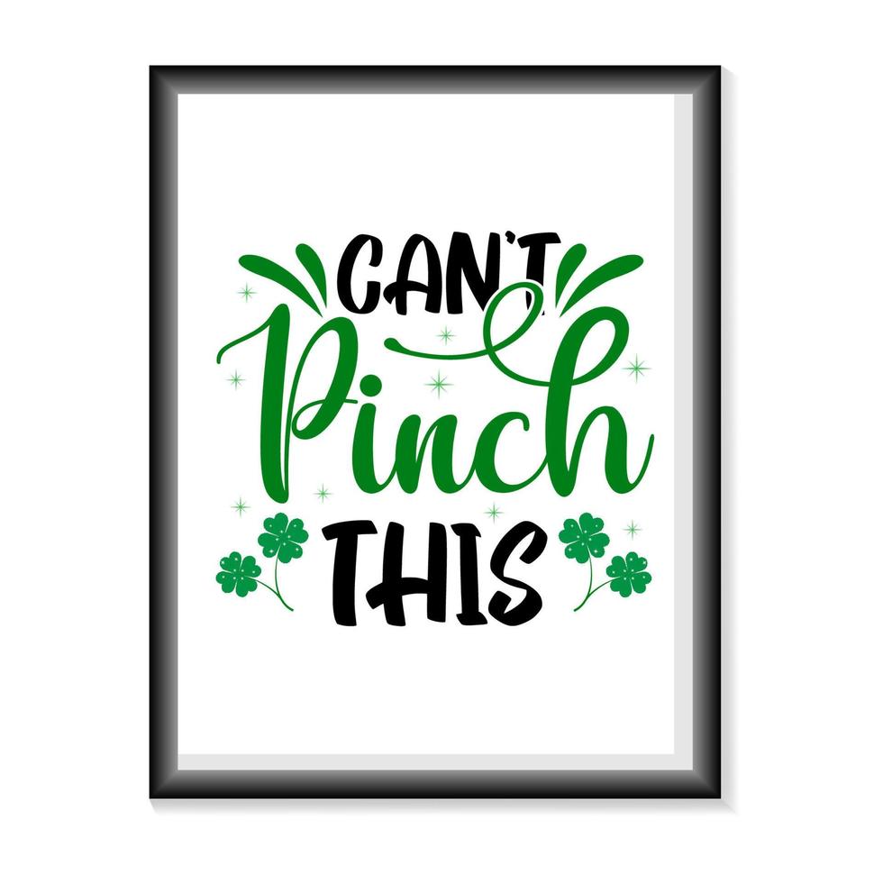 glad st.patrics dag typografi på vit bakgrund vektor. glad saint patricks dag vektorillustration vektor