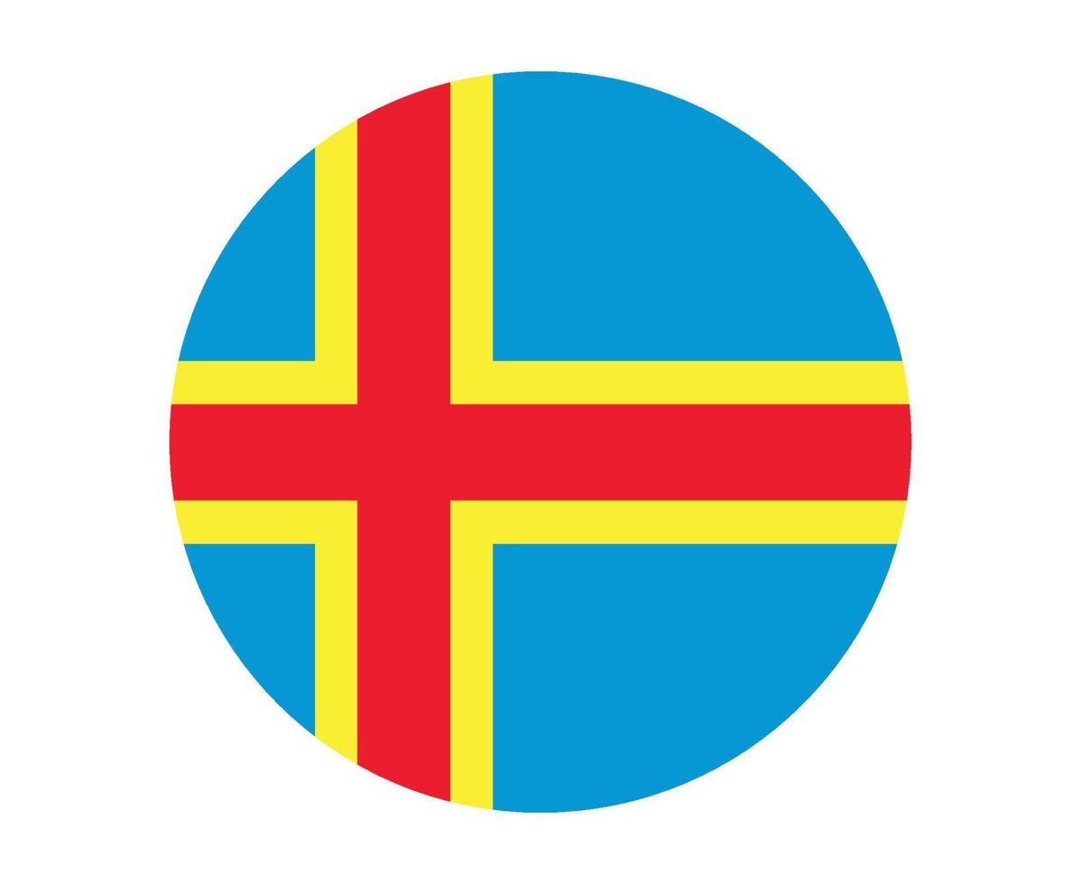 Aland-Flagge nationales Europa-Emblem Symbol Vektor Illustration abstraktes Gestaltungselement