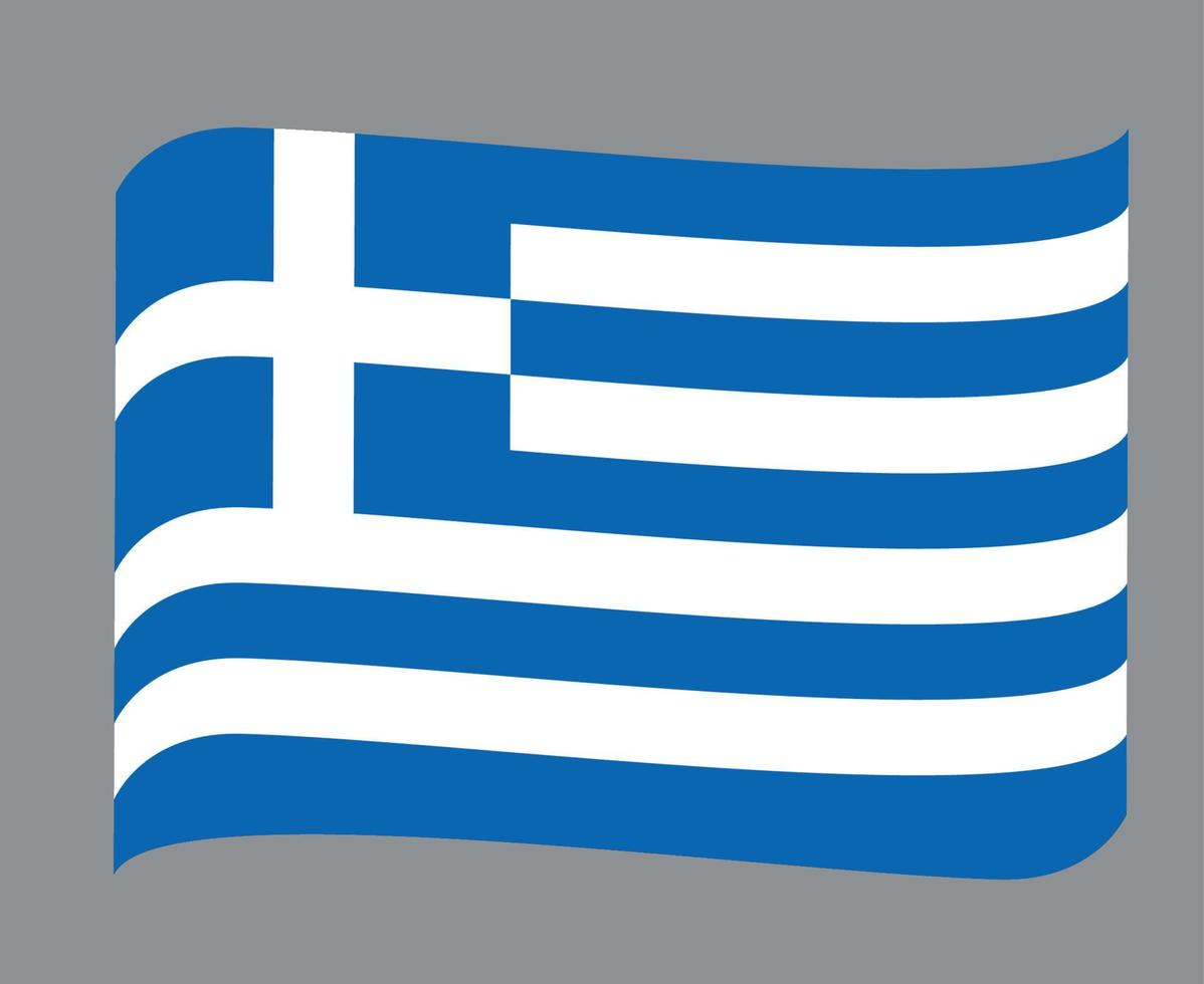 Grekland flagga nationella Europa emblem symbol ikon vektor illustration abstrakt designelement