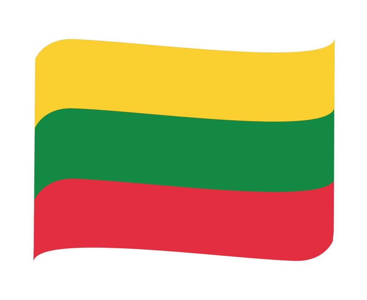 litauen flagge national europa emblem band symbol vektor illustration abstraktes design element