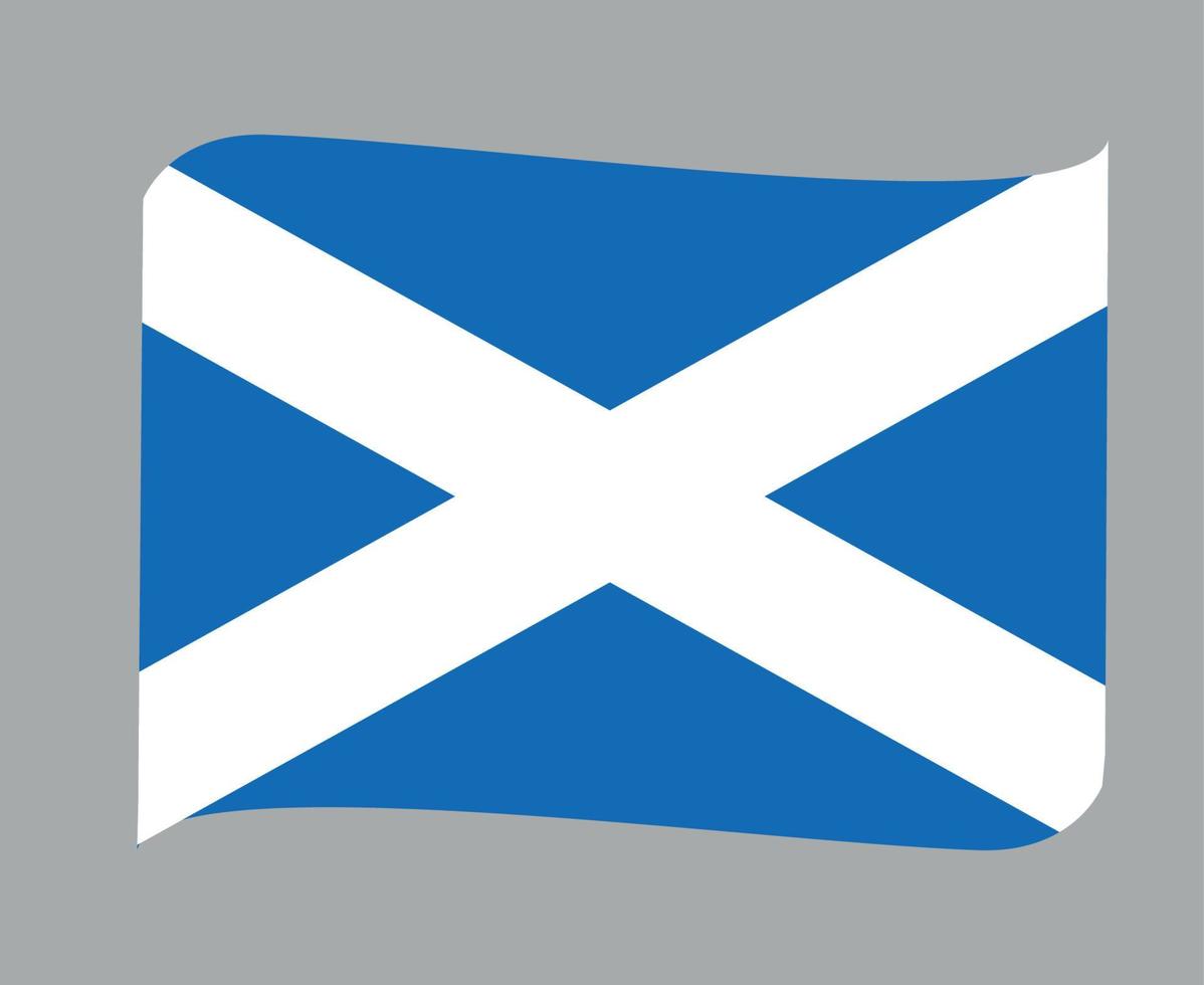 Schottland Flagge national Europa Emblem Band Symbol Vektor Illustration abstraktes Gestaltungselement