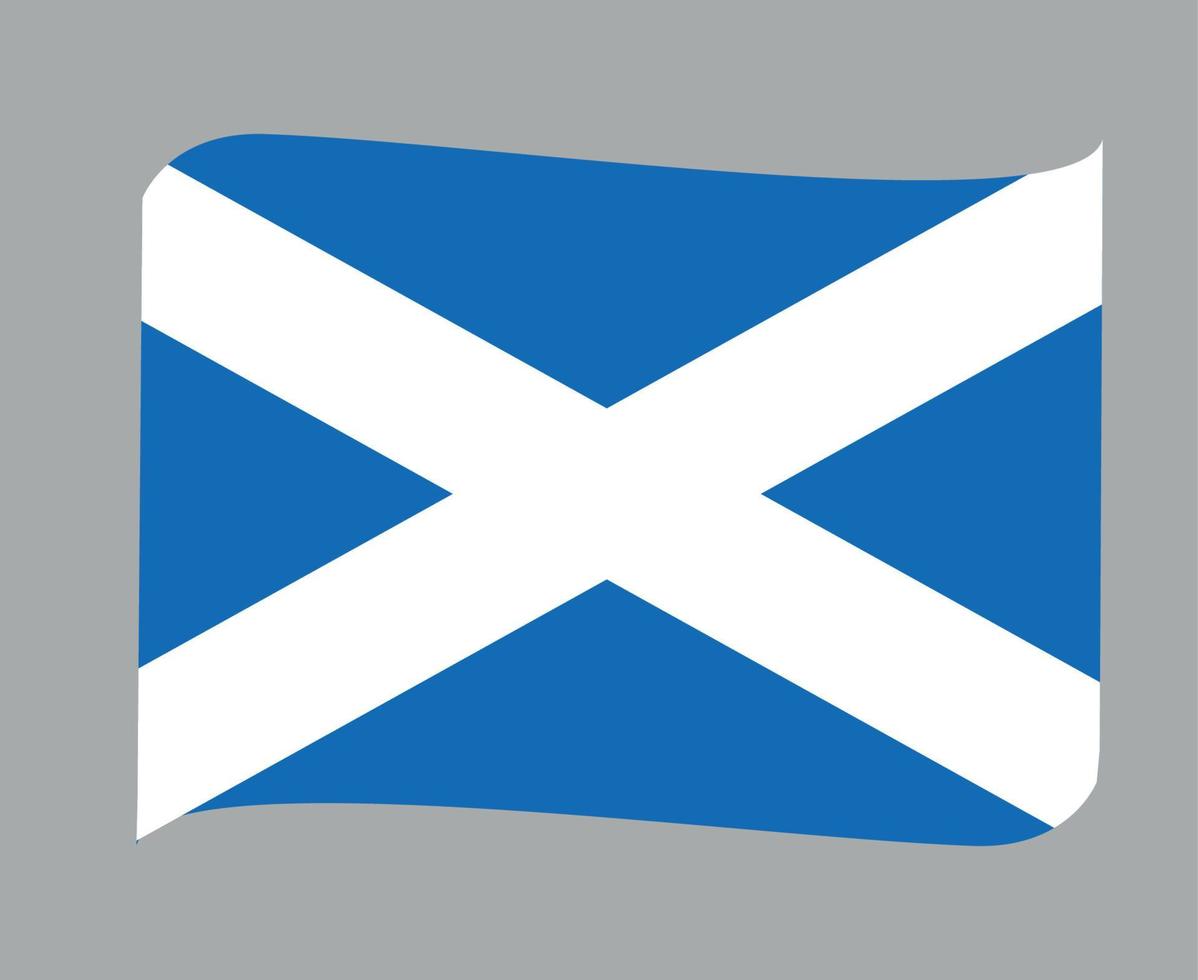 Skottlands flagga nationella Europa emblem band ikon vektor illustration abstrakt designelement
