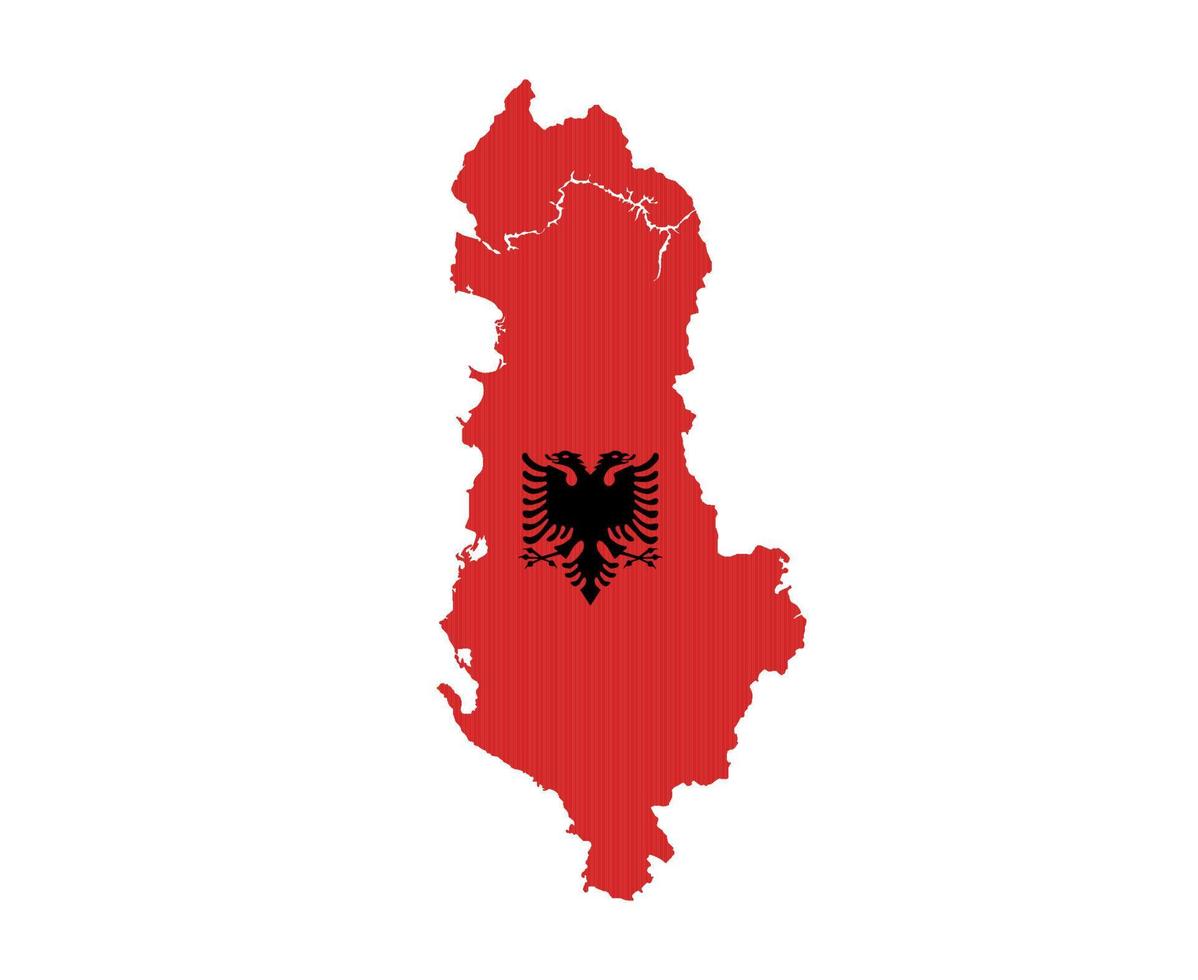 albanien flagga nationella Europa emblem karta ikon vektor illustration abstrakt designelement