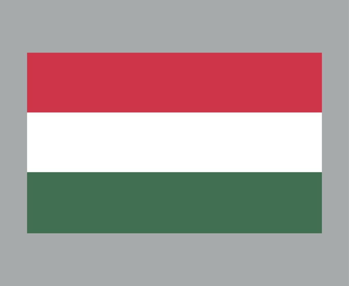 Ungerns flagga nationella Europa emblem symbol ikon vektor illustration abstrakt designelement