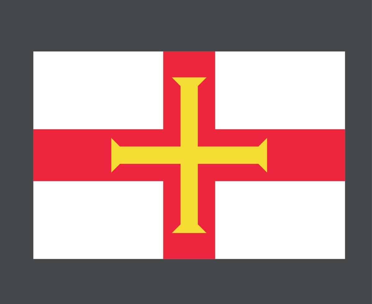 guernsey flag national europa emblem symbol symbol vektor illustration abstraktes design element