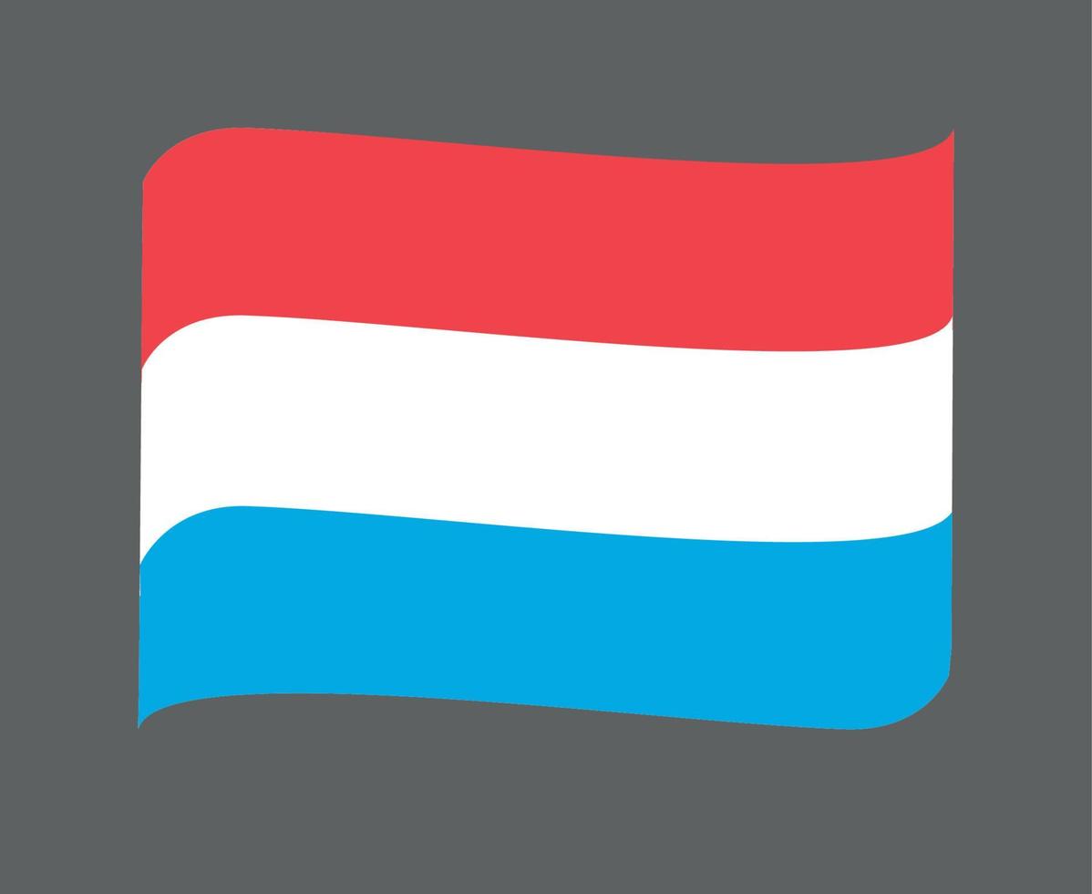 luxembourg flagga nationella Europa emblem band ikon vektor illustration abstrakt designelement