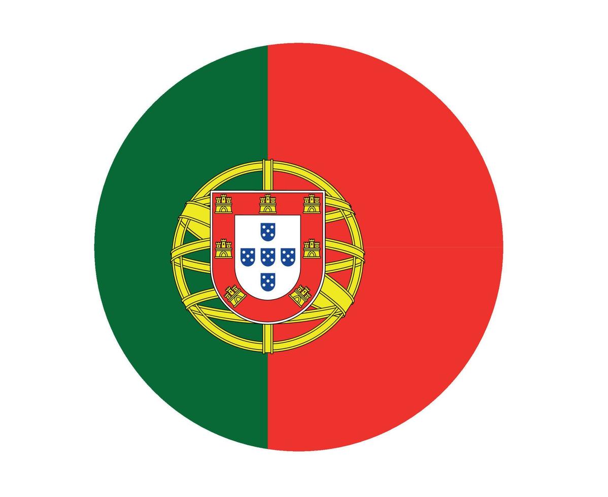 Portugal flagga nationella Europa emblem ikon vektor illustration abstrakt designelement