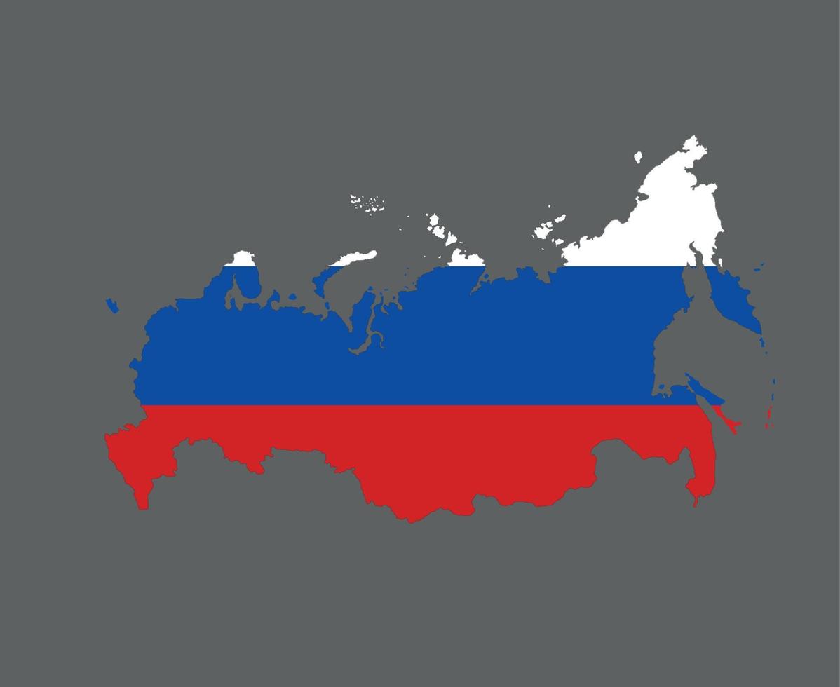 russland flagge national europa emblem kartensymbol vektor illustration abstraktes design element