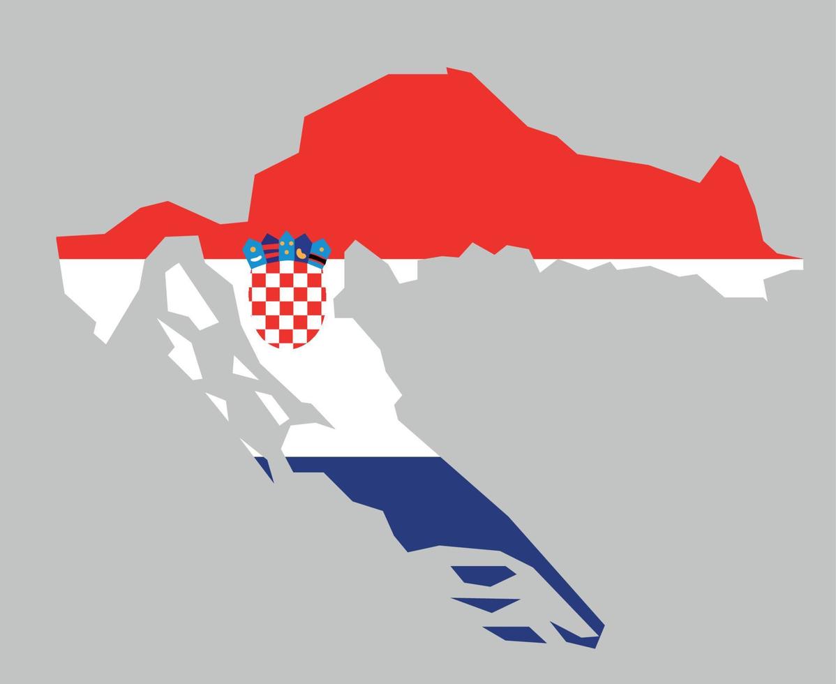 kroatien flagge national europa emblem karte symbol vektor illustration abstraktes design element