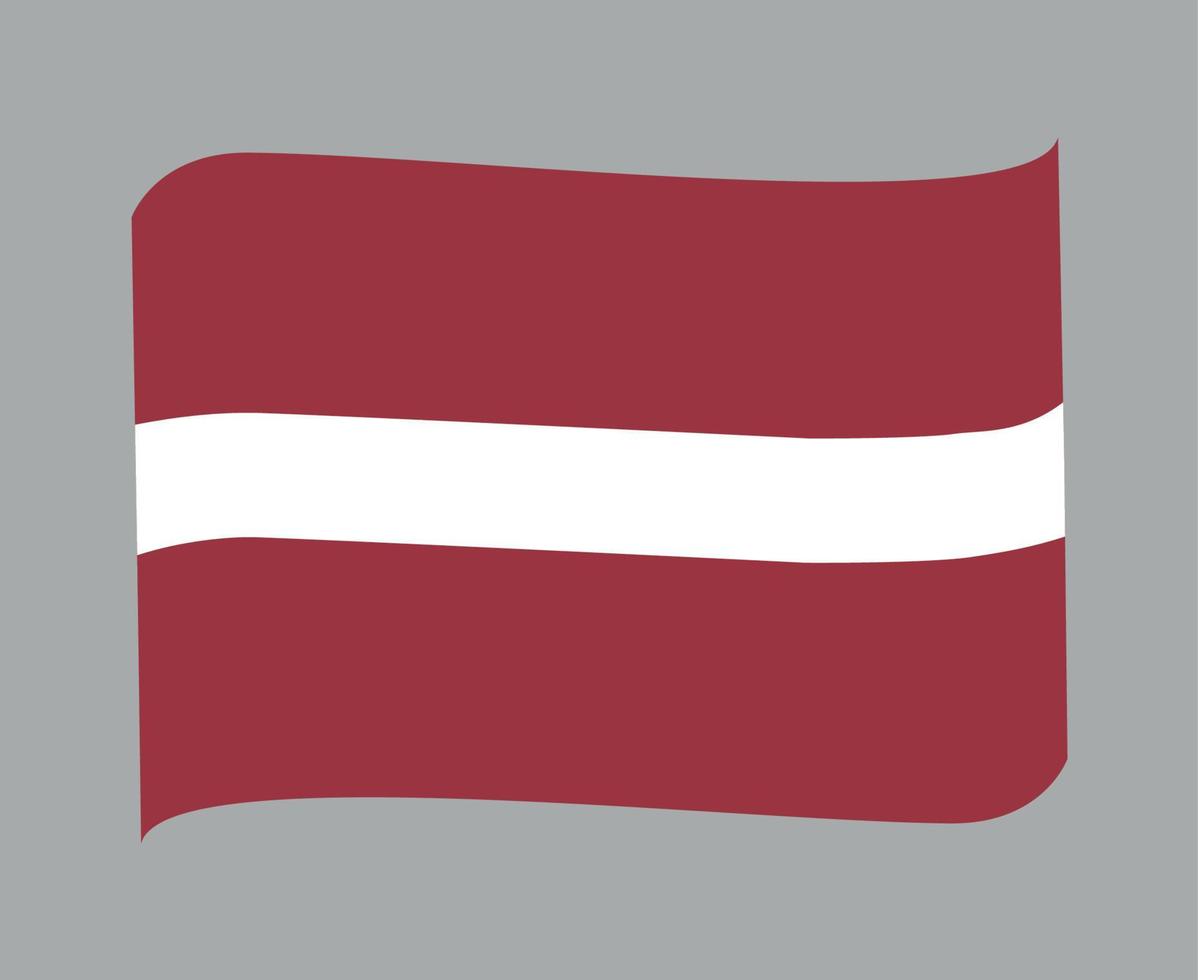Lettland flagga nationella Europa emblem band ikon vektor illustration abstrakt designelement