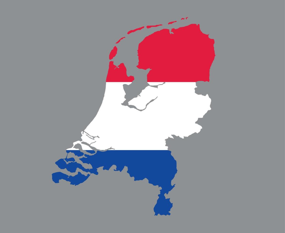 Niederlande Flagge national Europa Emblem Kartensymbol Vektor Illustration abstraktes Gestaltungselement
