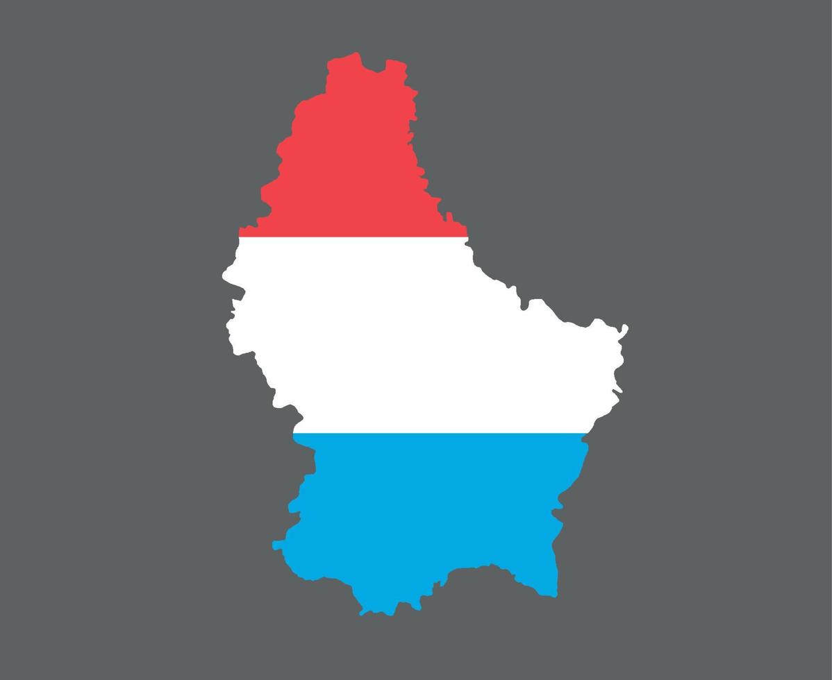 Luxemburg-Flagge nationales Europa-Emblem Kartensymbol Vektor Illustration abstraktes Gestaltungselement