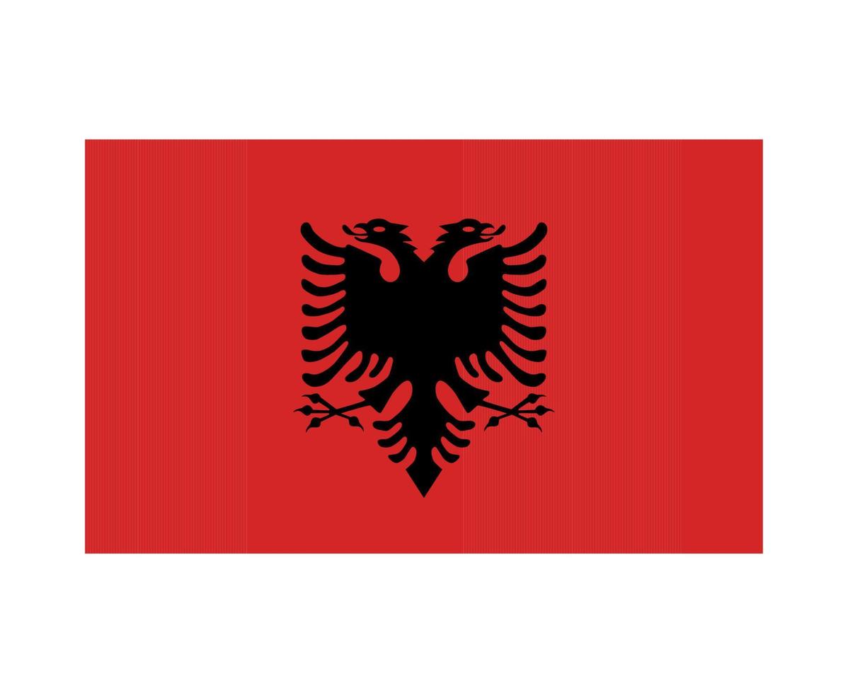 albanien flagga nationella Europa emblem symbol ikon vektor illustration abstrakt designelement