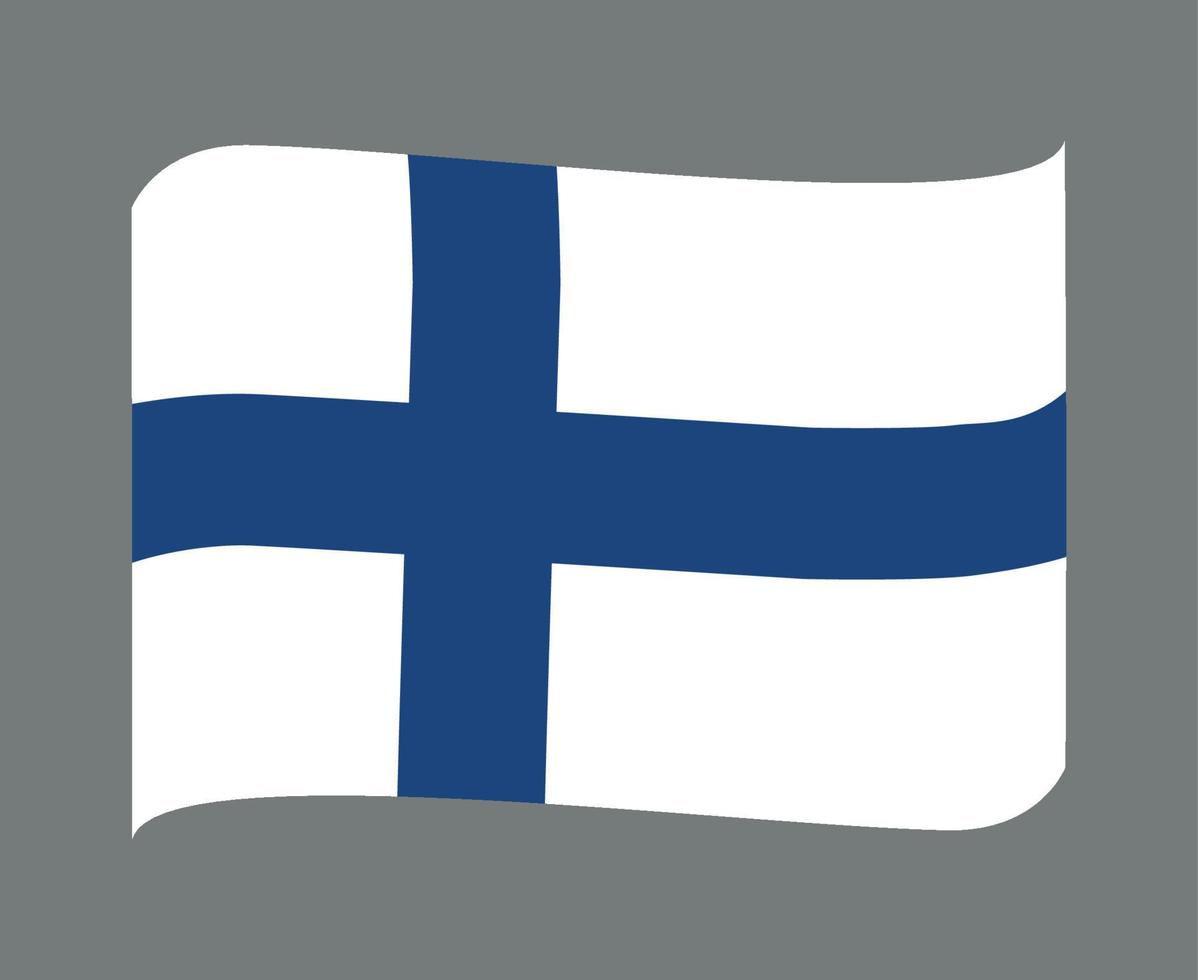 finland flagga nationella Europa emblem symbol ikon vektor illustration abstrakt designelement
