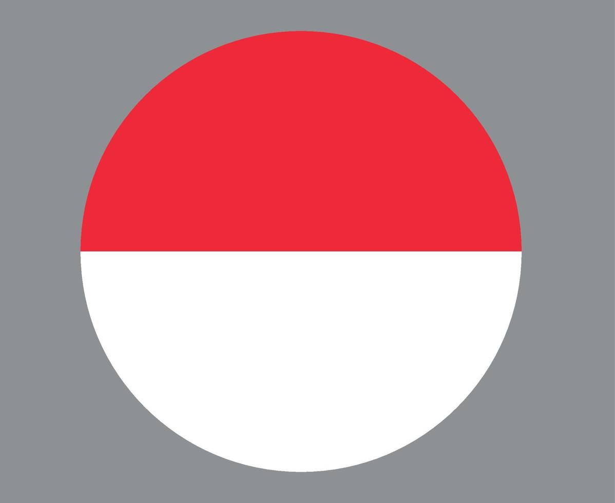 Monaco Flagge nationales Europa Emblem Symbol Vektor Illustration abstraktes Gestaltungselement
