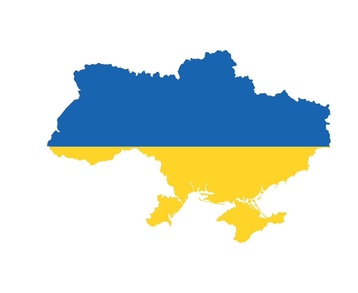 ukraine flagge national europa emblem karte symbol vektor illustration abstraktes design element