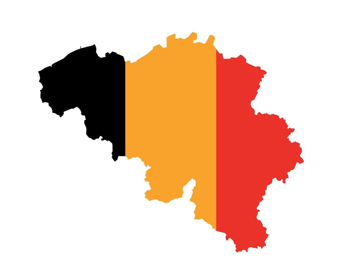 Belgien Flagge national Europa Emblem Karte Symbol Vektor Illustration abstraktes Gestaltungselement