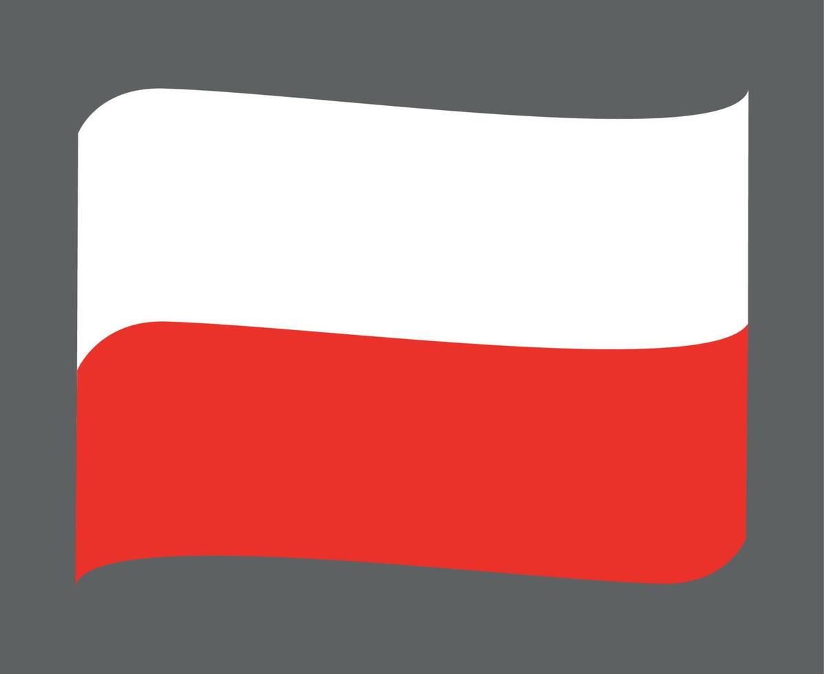 Polen-Flagge nationales Europa-Emblem-Bandikonenvektor-Illustrationszusammenfassungs-Gestaltungselement vektor