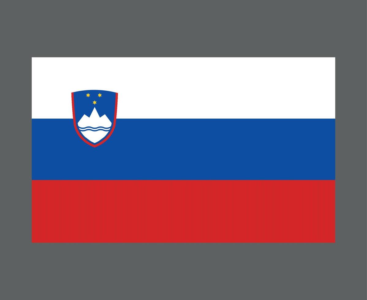 slovenien flagga nationella Europa emblem symbol ikon vektor illustration abstrakt designelement