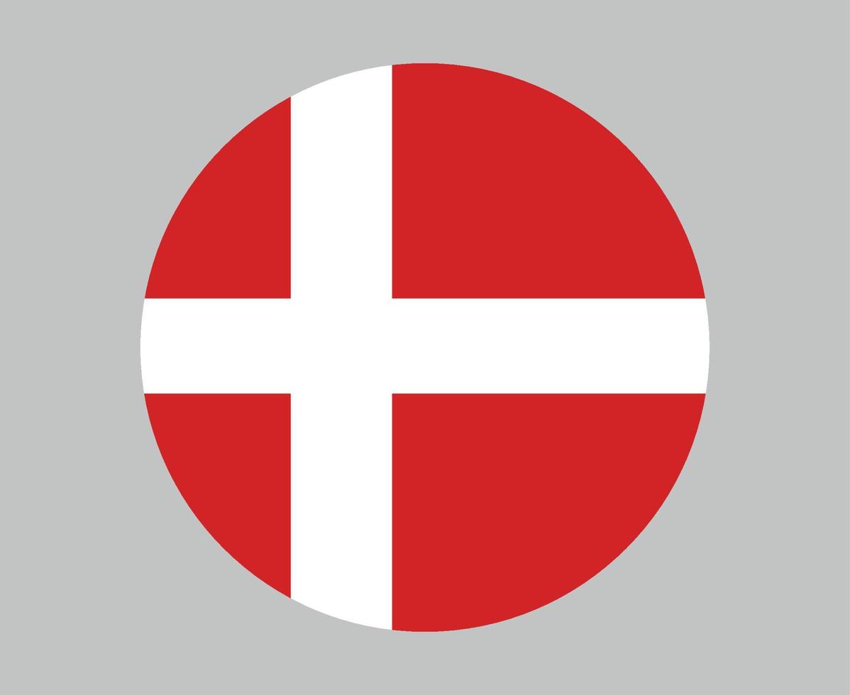 dänische Flagge nationales Europa Emblem Symbol Vektor Illustration abstraktes Gestaltungselement