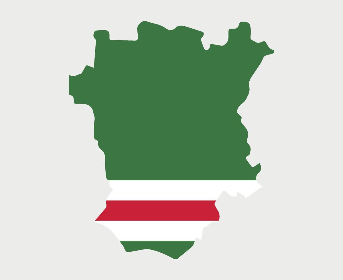 Tschetschenische Republik Flagge nationales Europa Emblem Karte Symbol Vektor Illustration abstraktes Gestaltungselement