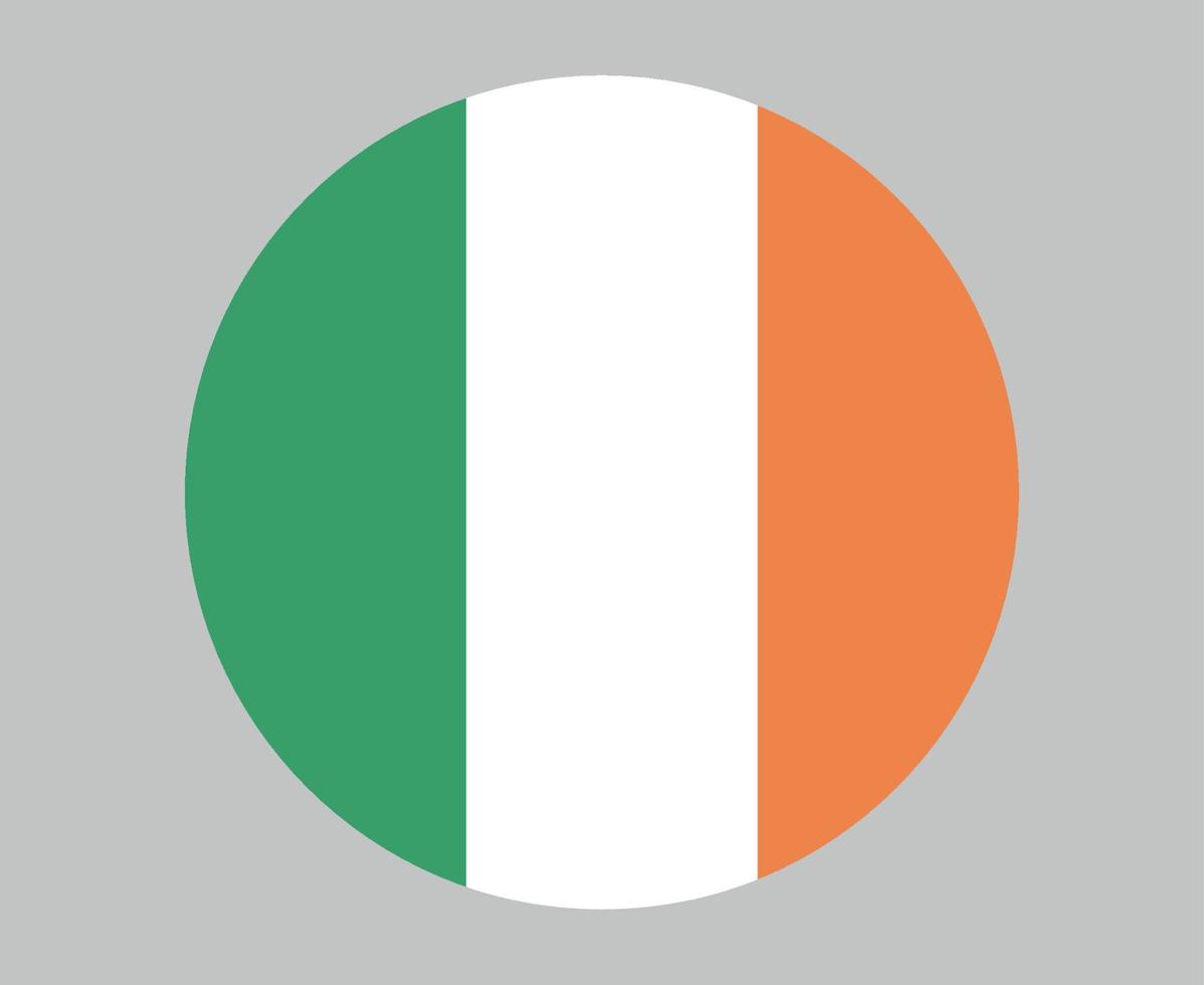 Irland Flagge nationales Europa Emblem Symbol Vektor Illustration abstraktes Gestaltungselement