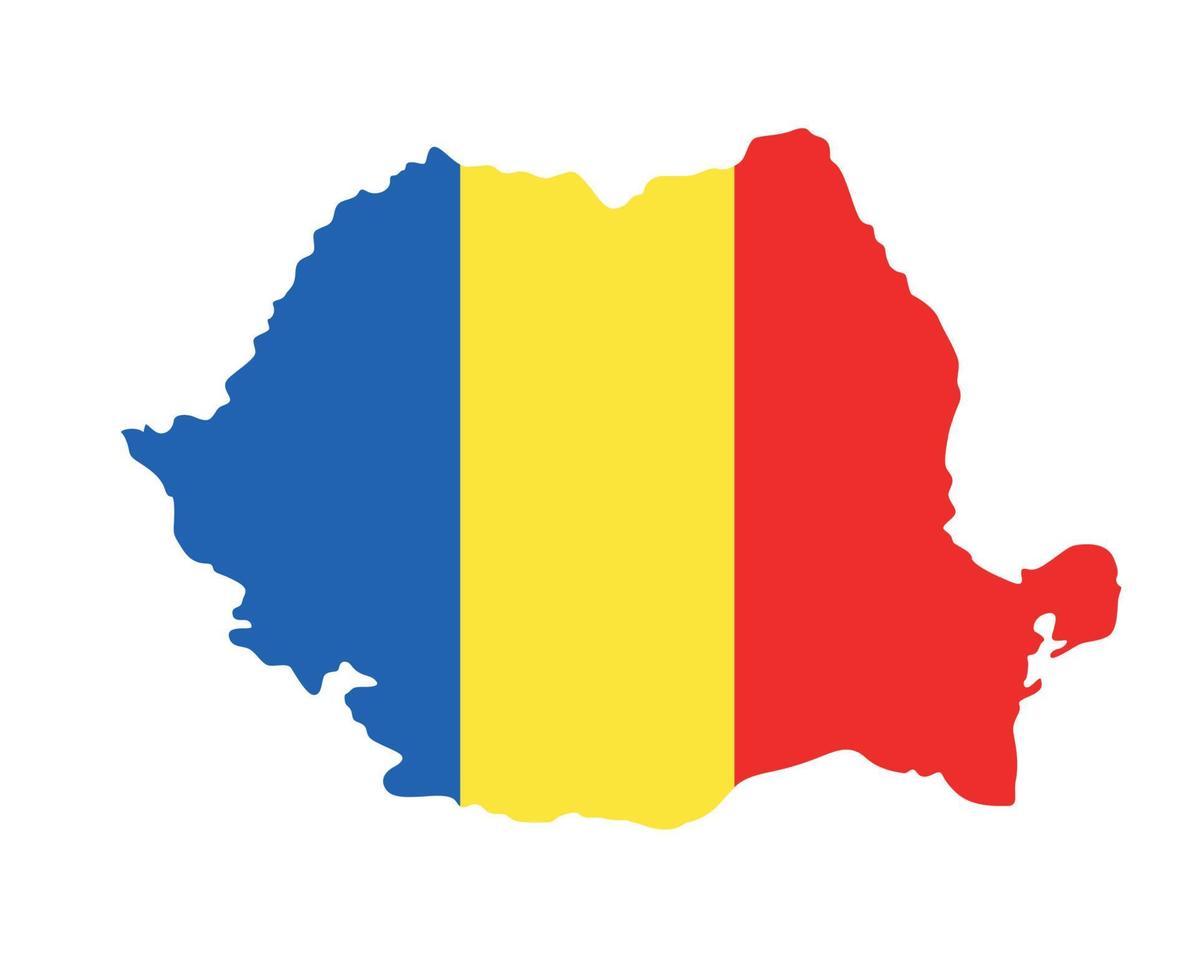 rumänien flagga nationella europa emblem karta ikon vektor illustration abstrakt designelement