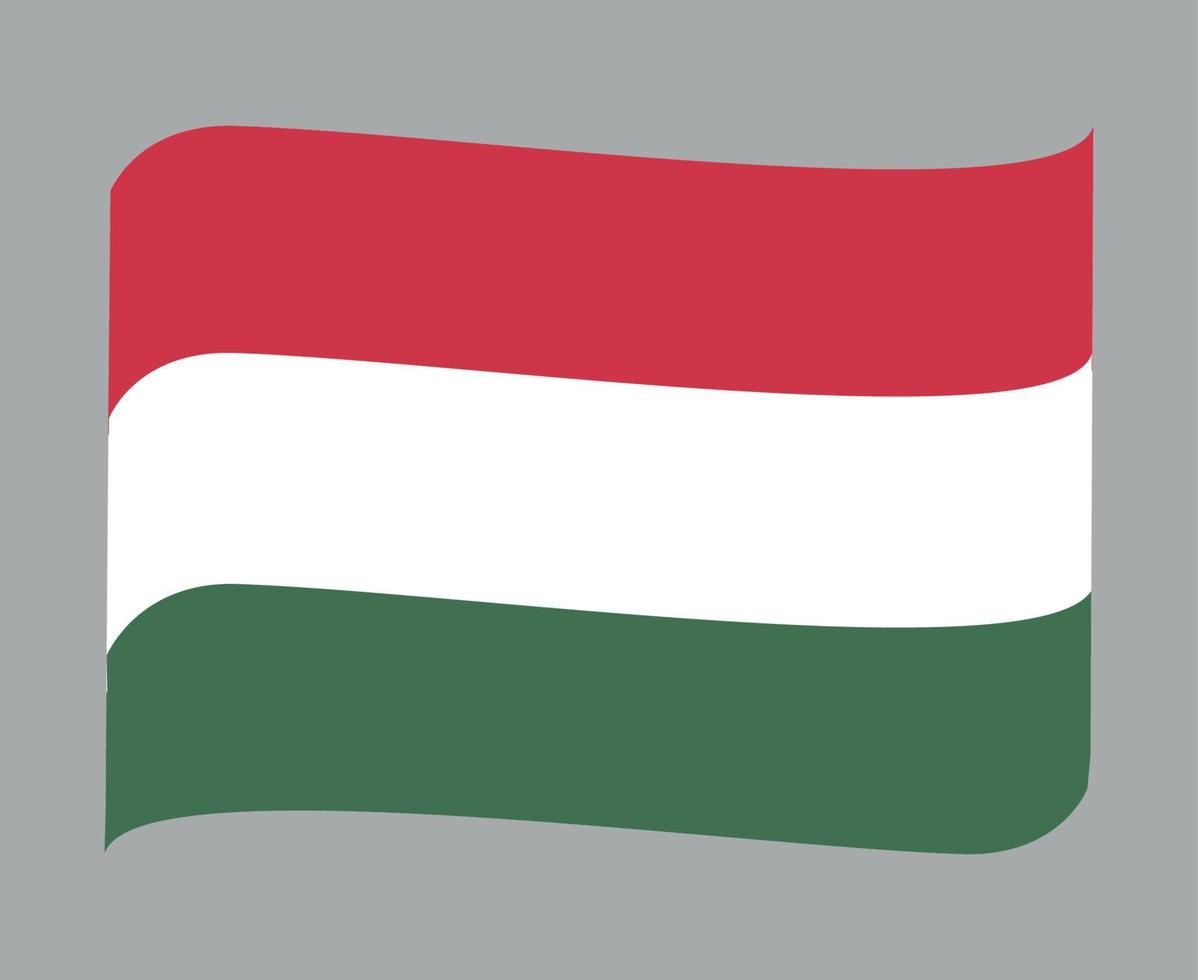 Ungarn Flagge national Europa Emblem Symbol Symbol Vektor Illustration abstraktes Gestaltungselement