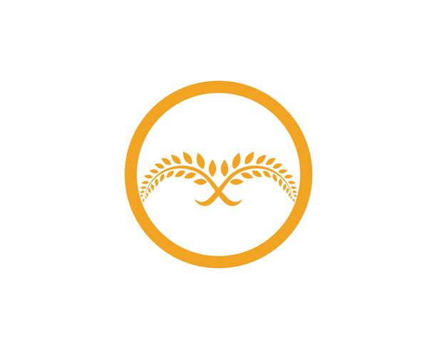 Jordbruk vete Logo Mall vektor ikon design app