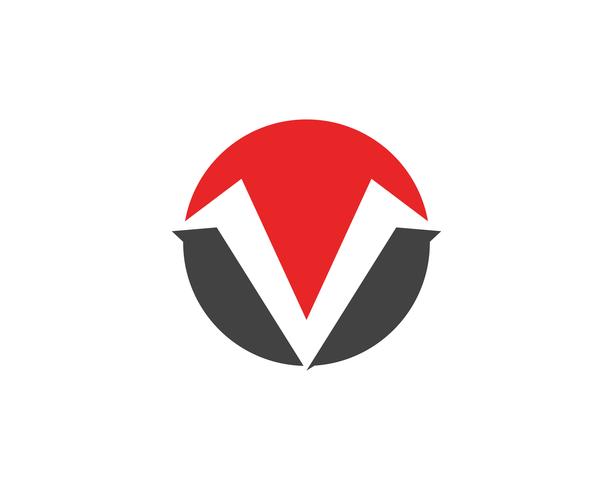 V logotyp affärslogotyp och symbolmall vektor