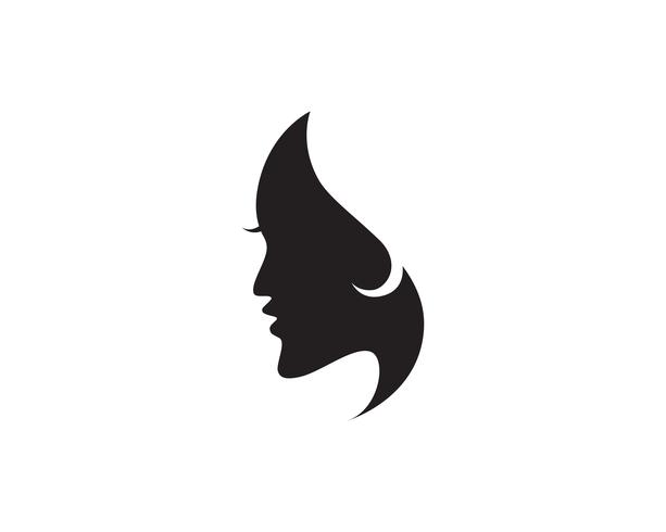 hår kvinna och ansikte logotyp och symboler vektor