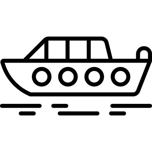 Motorboot-Symbol Vektor