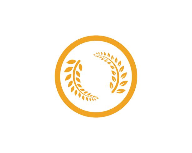 Landwirtschaftsweizen Logo Template-Vektorikonendesign-APP vektor
