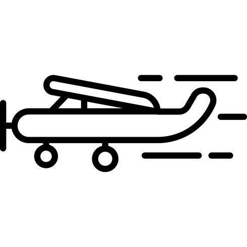 Fliegendes Flugzeug Icon Vektor