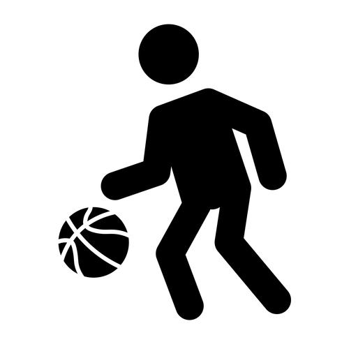 Basketdribbel Ikonvektor vektor